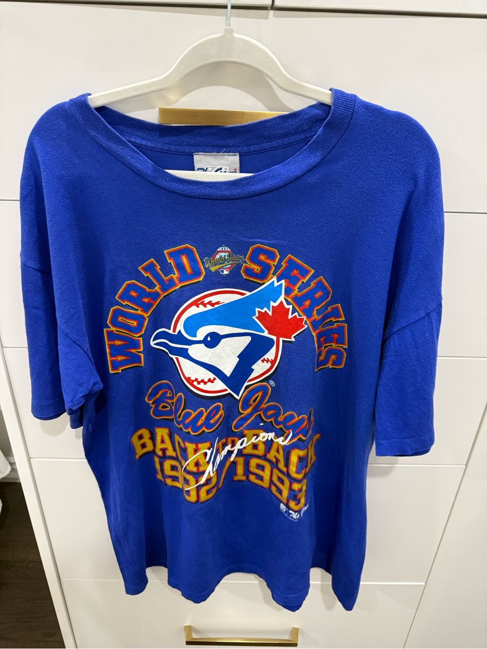 MLB (The Game) - Toronto Blue Jays, Back To Back Champions T-shirt 1992/1993 XL